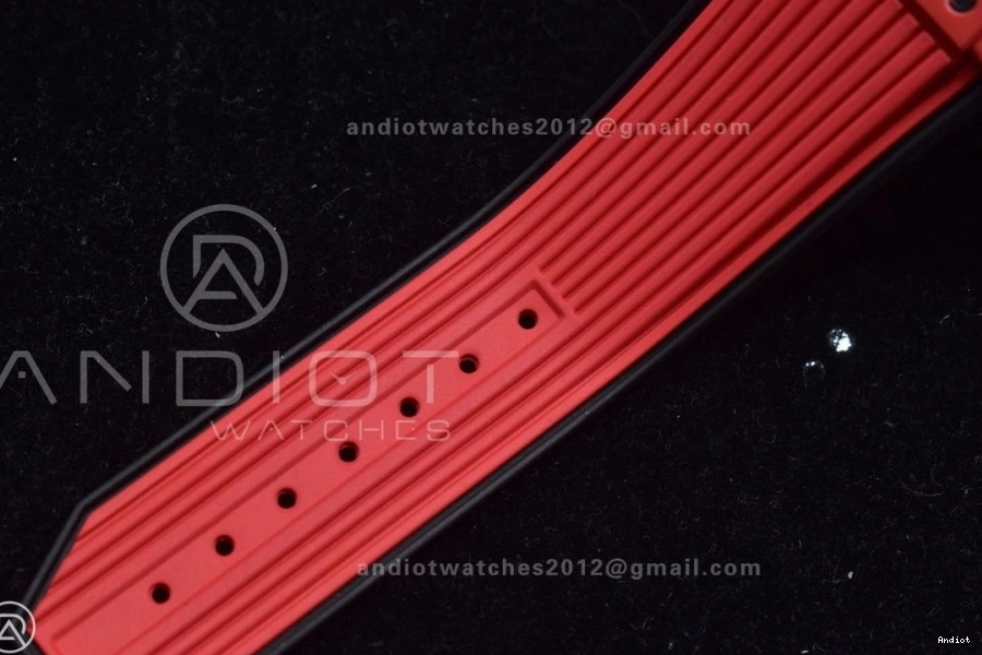 Rubber 1:1 Red Big A1280 Skeleton on Strap Unico Dial Best Edition Magic BBF Ceramic Bang Red 1207